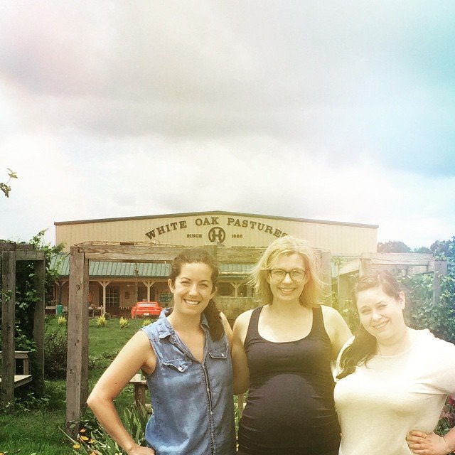 Rachel Anderson Kate Martin and Emily Golub white oak pastures farm tour agrotourism .jpg