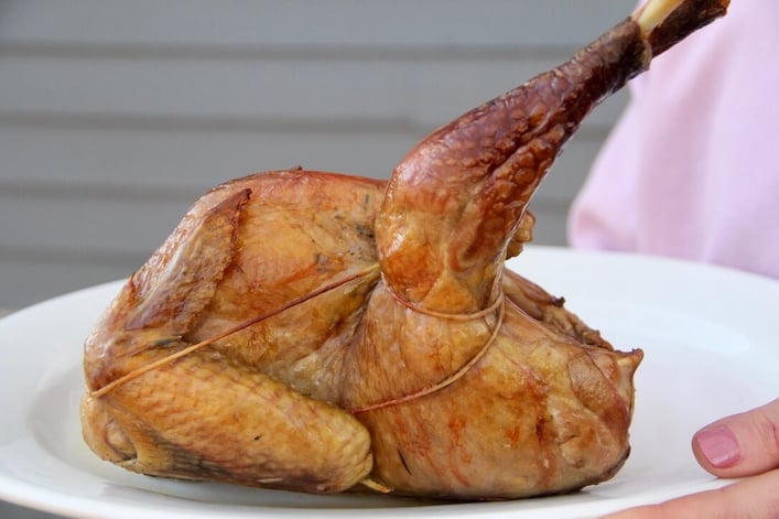 Brined Guinea Fowl Hen crispy skin 1