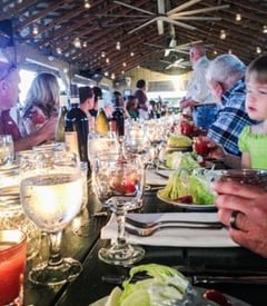 candlelight dinner at the pavilion farm to table