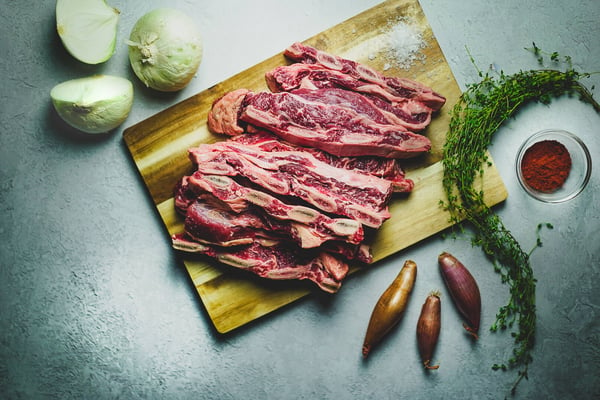 Grassfed beef short ribs uncooked recipe ingredients