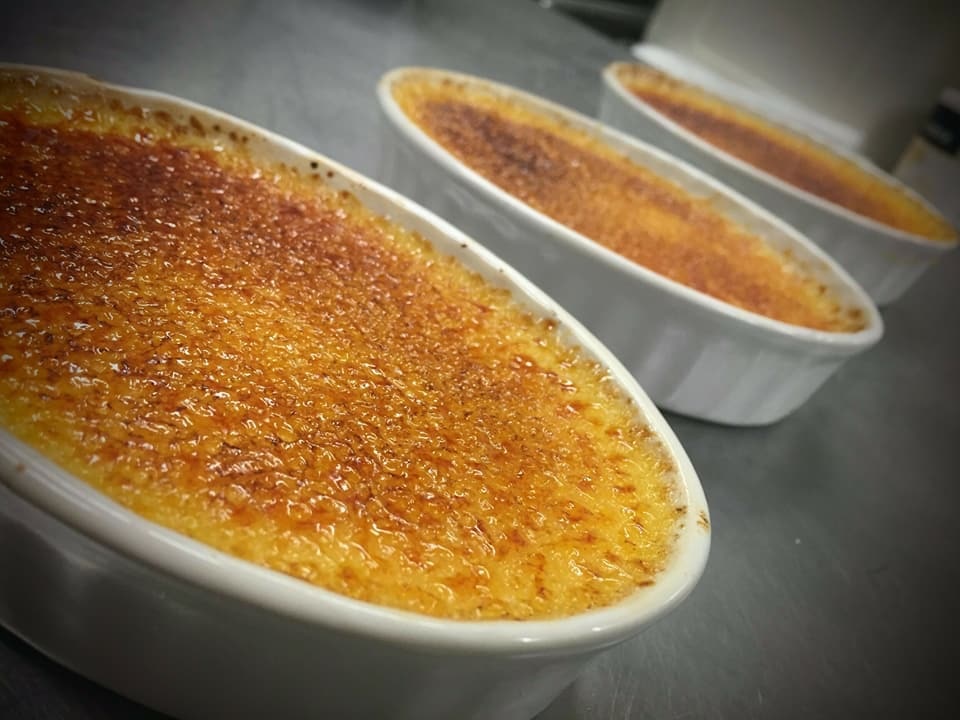 creme brûlée uses fresh pasture raised eggs as the secret ingredient