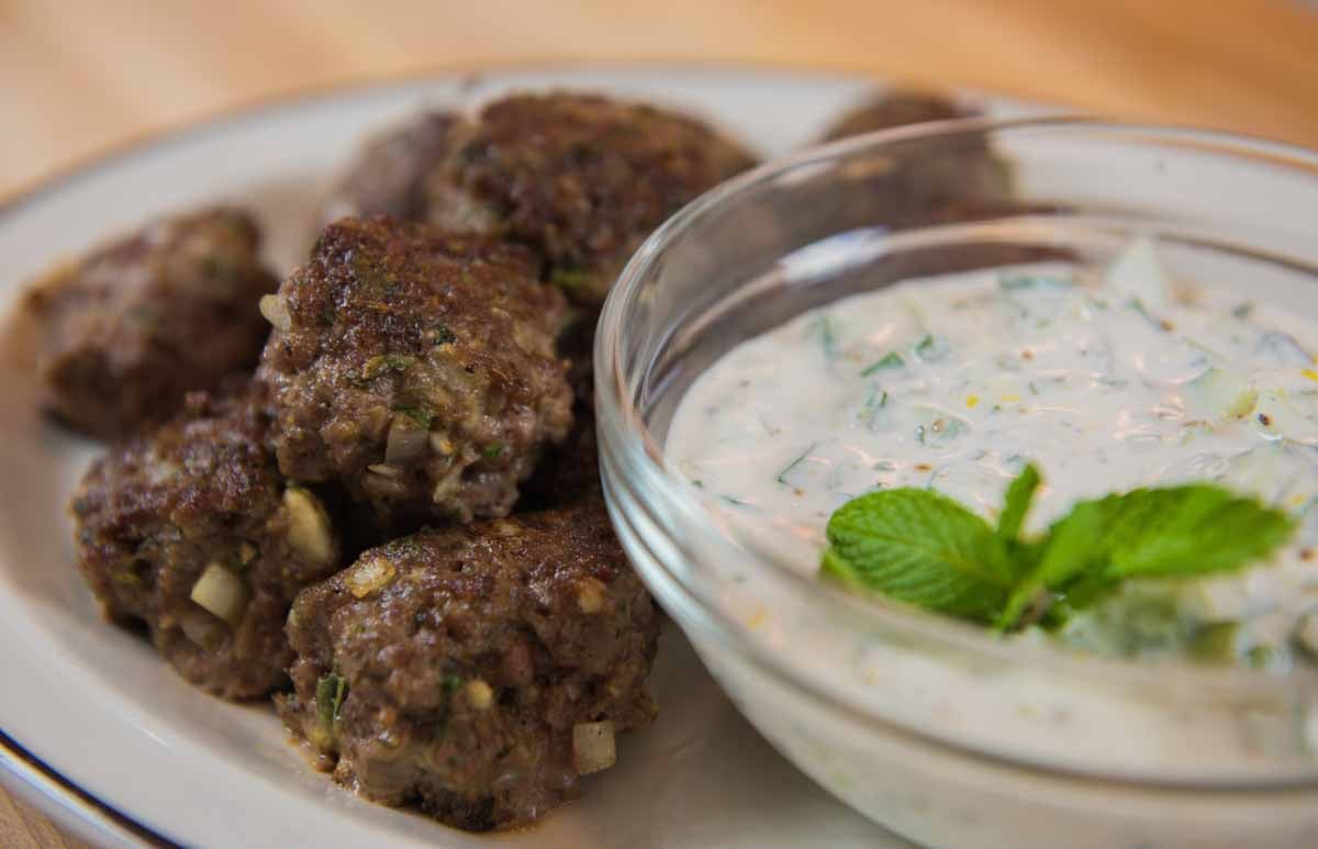 Chile Cumin Lamb Meatballs with Yogurt and Cucumber