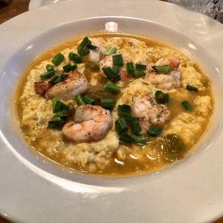 Gulf Shrimp & TYH Sprouted Grits by Chef Ban Stewart