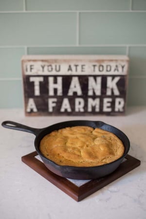 To Your Health Sprouted Cast Iron Cornbread. Photo by Brandi Fitzgerald.