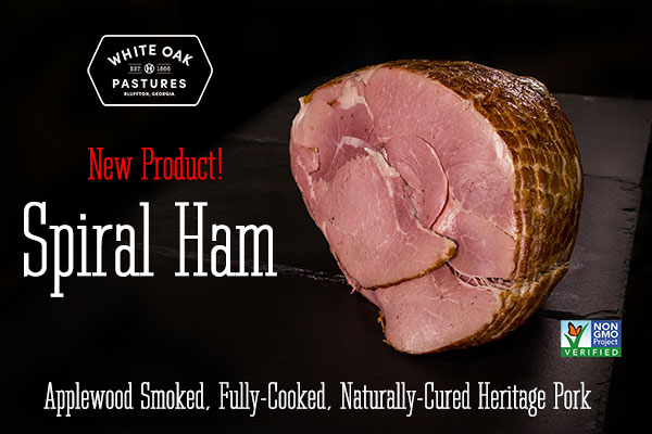 New Product Spiral Ham Applewood Smoked, fully cooked, uncured