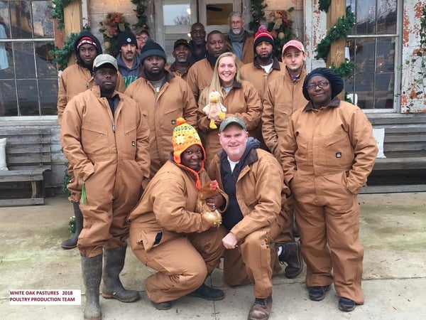 White Oak Pastures 2018 Poultry Production team