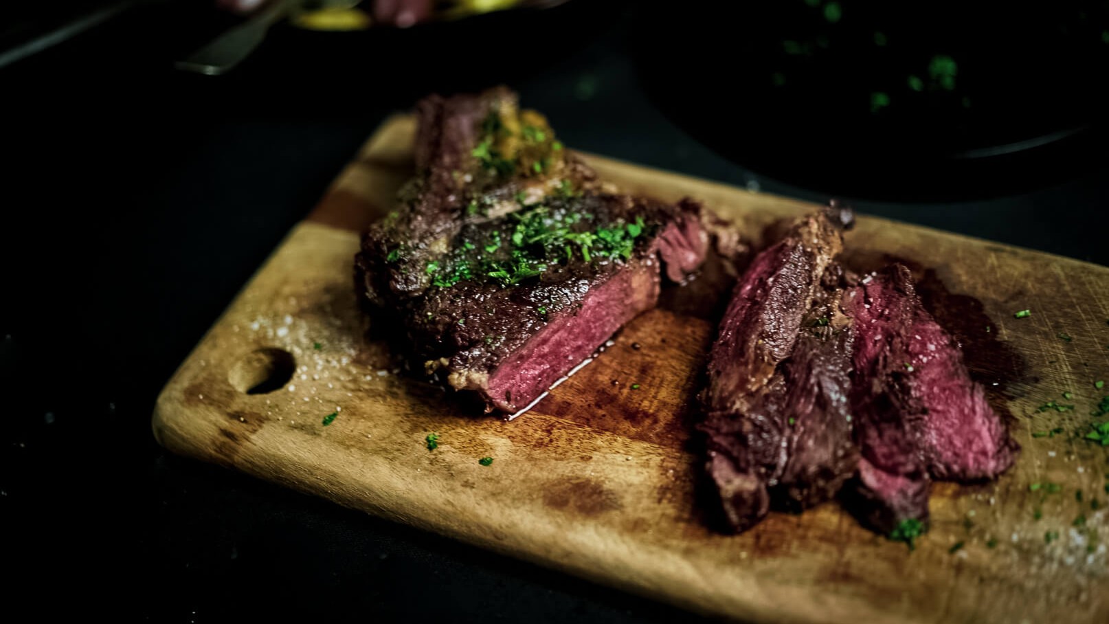 grassfed ribeye cooked