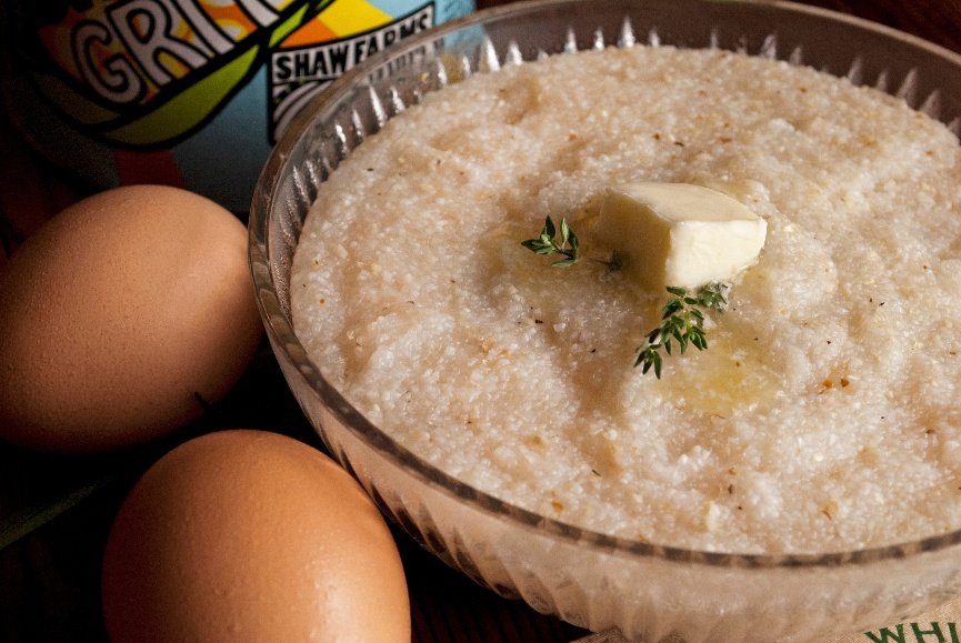 Gaylas stoneground grits are some of the made in Georgia local products at our general store