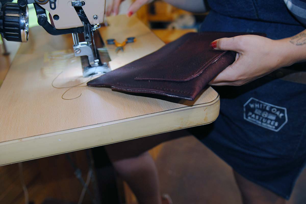 White Oak Pastures Handmade Leather Clutch
