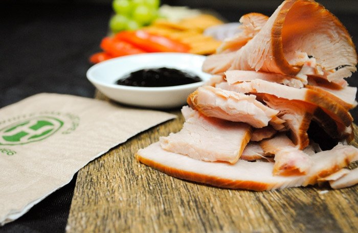 Naturally cured hardwood smoked turkey breast