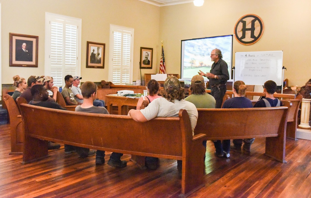 Will Winters holds a workshop about holistic veterinary medicine on our farm