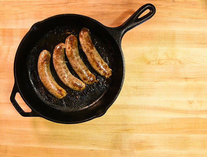 small batch natural casing sausage